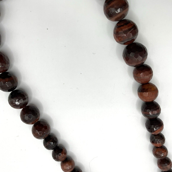 Jay King Mine Finds DTR Tiger's Eye (RED?) Necklace 20" - 22.5" Graduated - Picture 7 of 12
